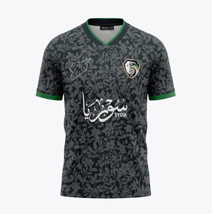 Syria football jersey black front view limited edition