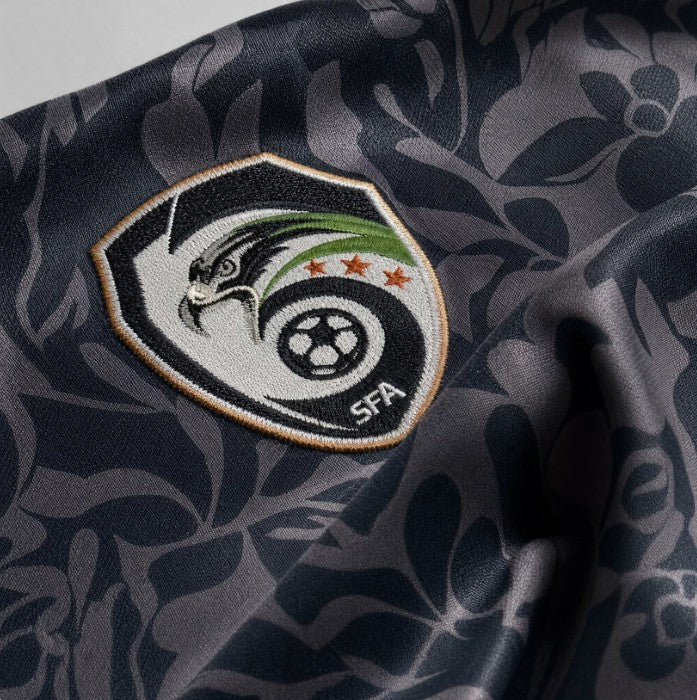 Close-up of the Syria crest on the Syrian football jersey, Arab Jerseys