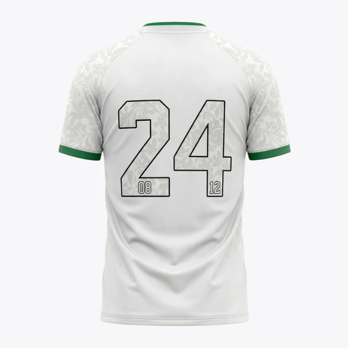 Syria football jersey white back view with number 24 - Arab Jerseys
