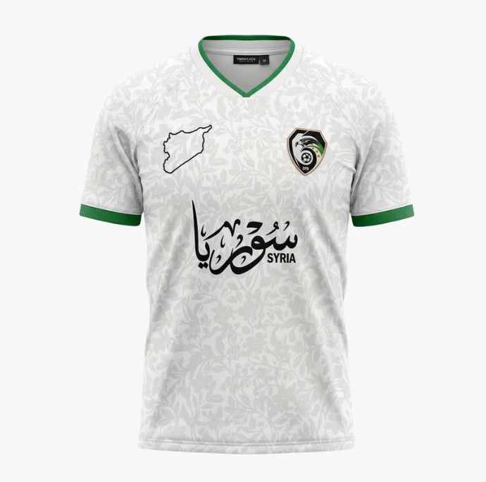 Syrian football jersey white front - Arab Jerseys